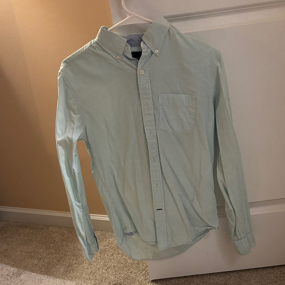 American Eagle Outfitters Mint Button-Down Shirt